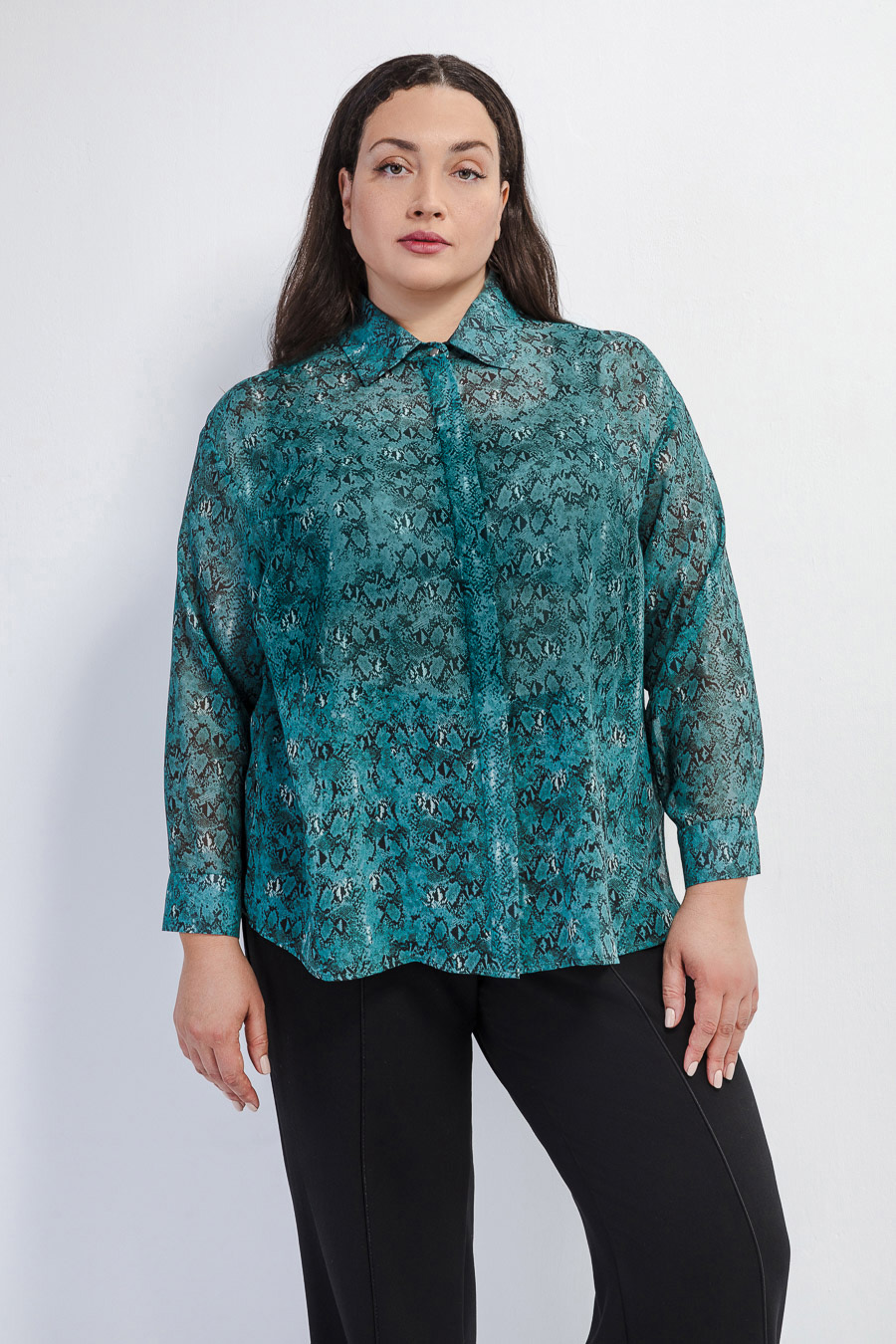 Двойная блуза с принтом