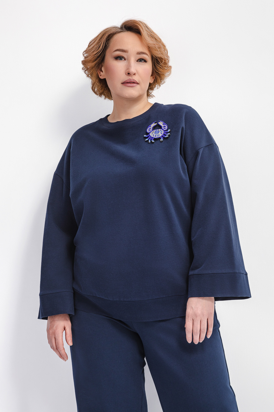 Свитшот с широкими рукавами