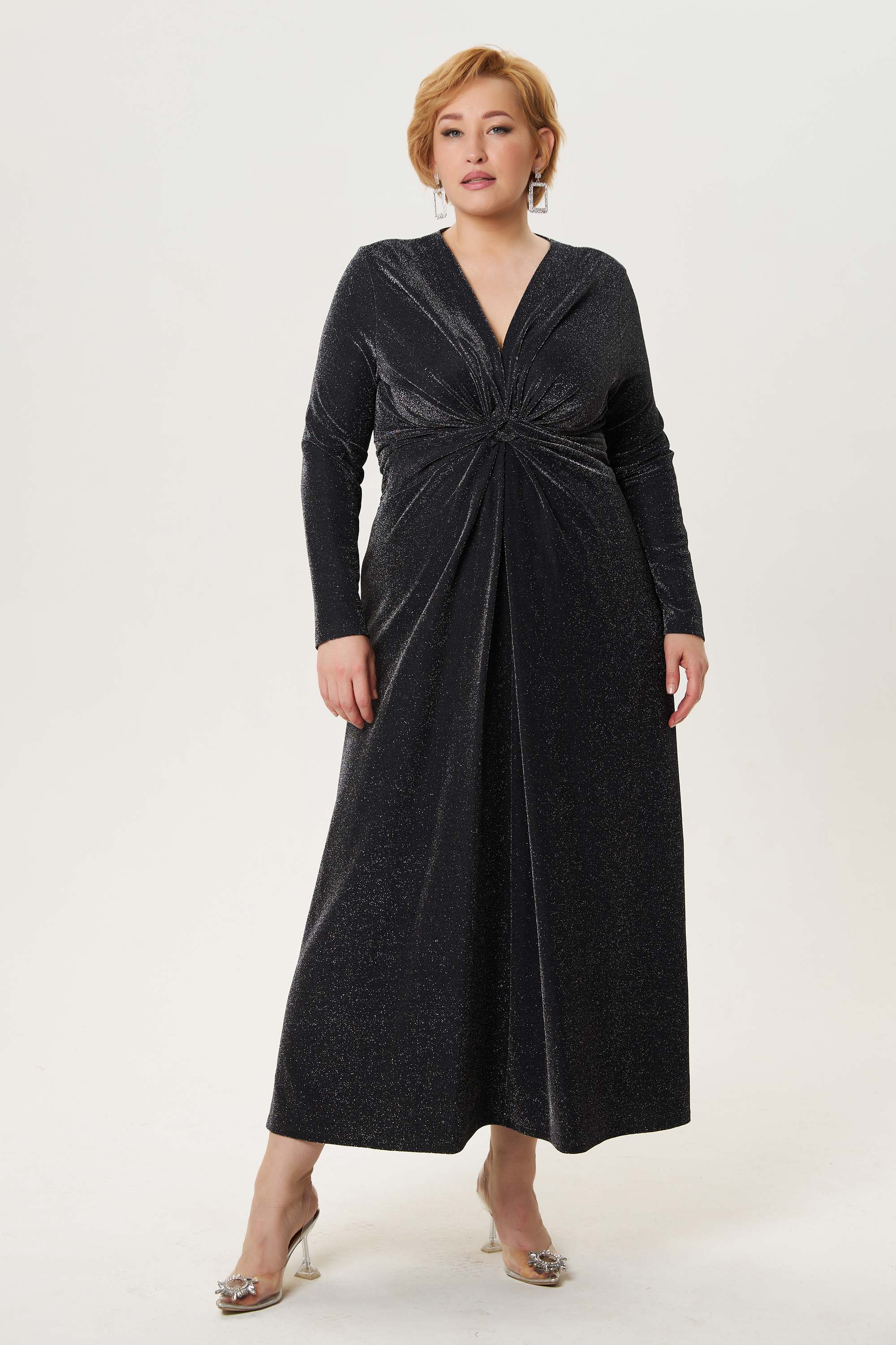 Нарядное платье с люрексом