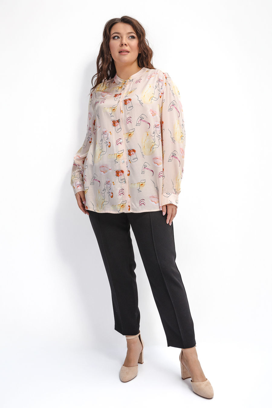 Прямая блуза из вискозы