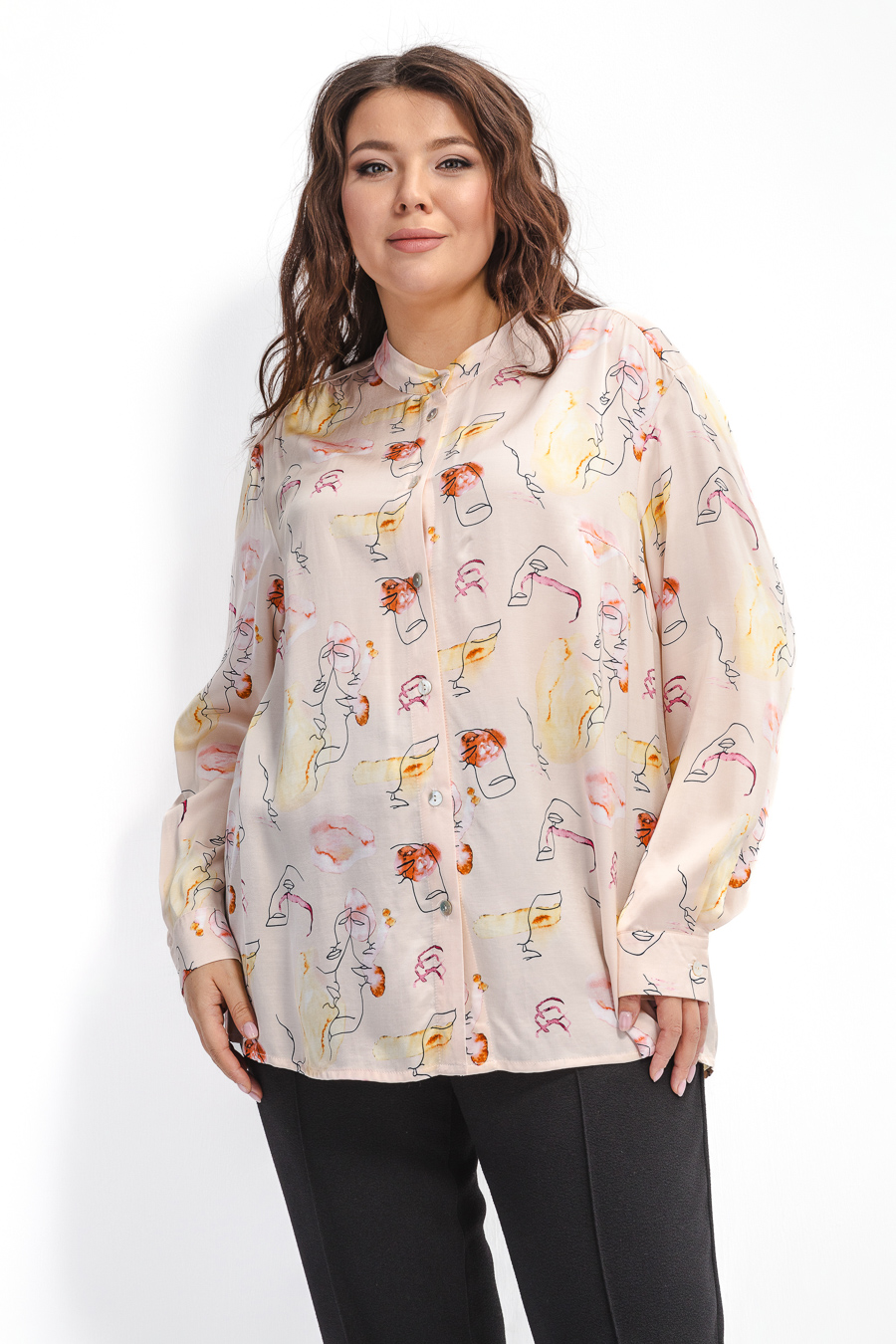 Прямая блуза из вискозы