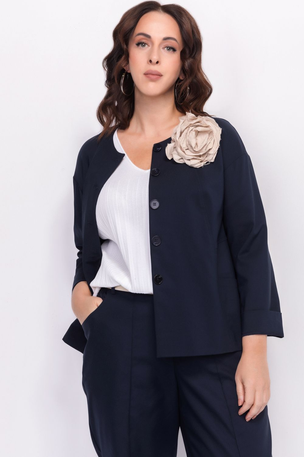 Жакет с круглым вырезом *PREMIUM