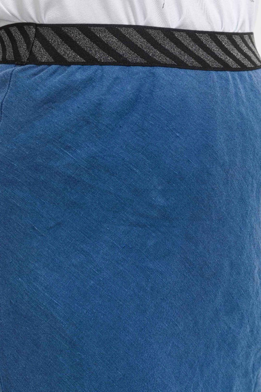 Льняная юбка косого кроя