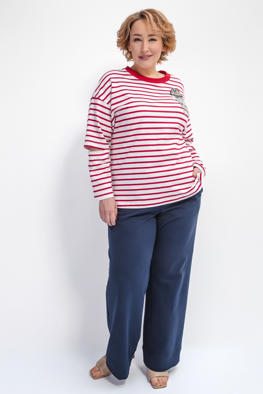 Лонгслив в полоску