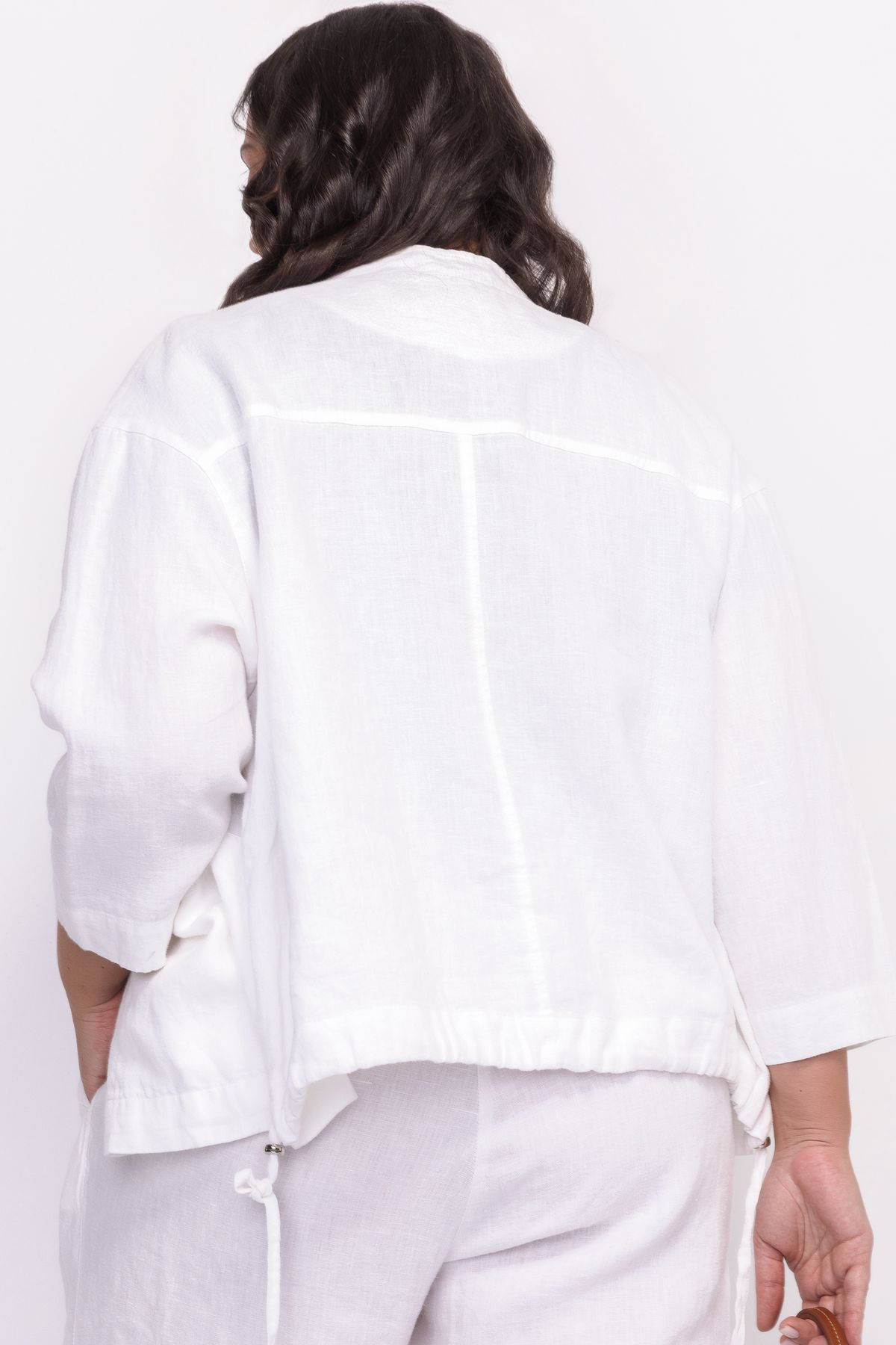 Льняной жакет на кулиске