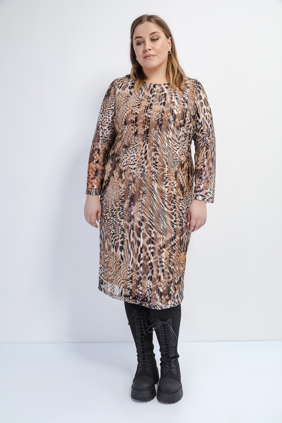 Двойное платье-сетка