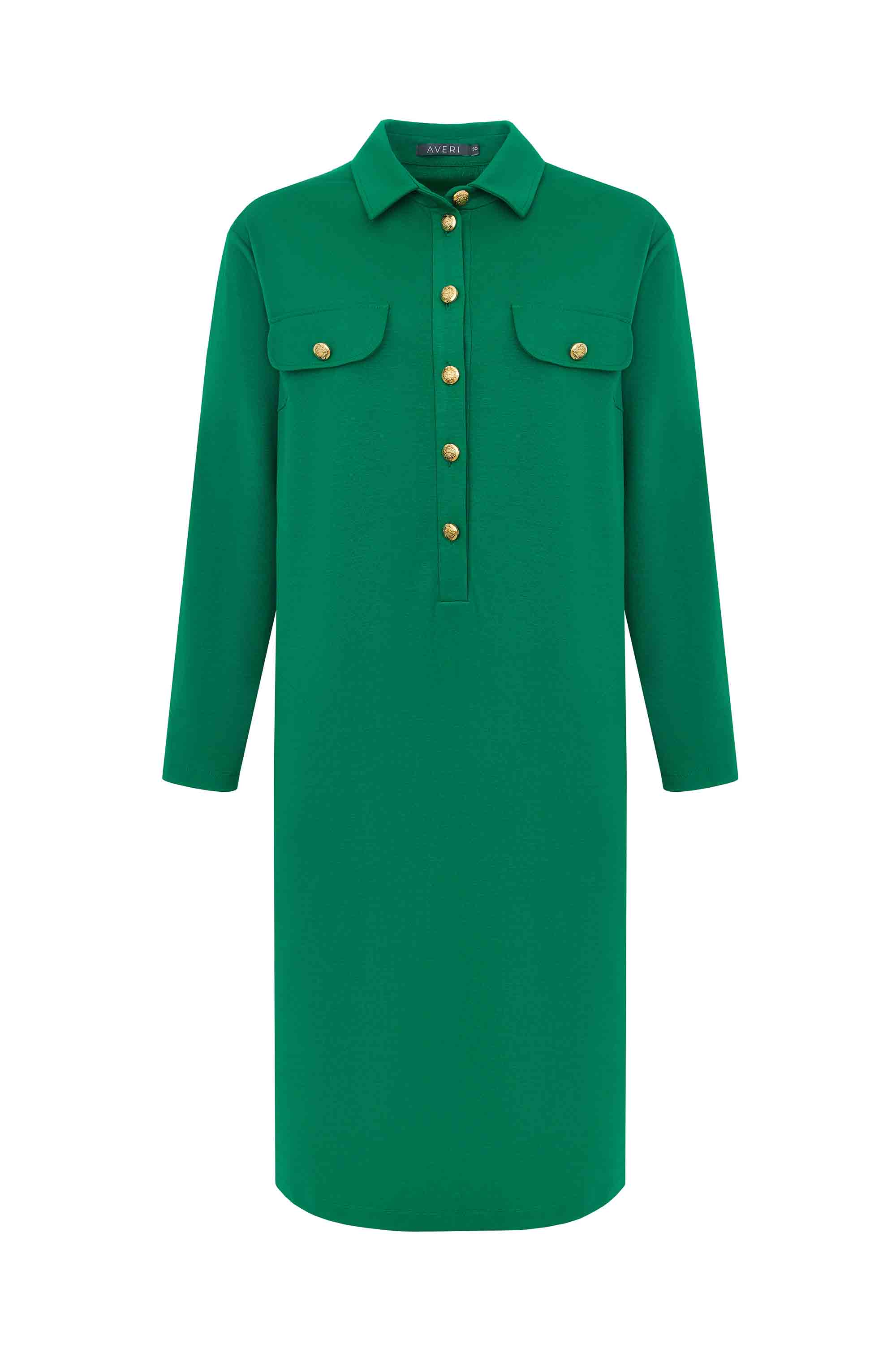 Прямое трикотажное платье