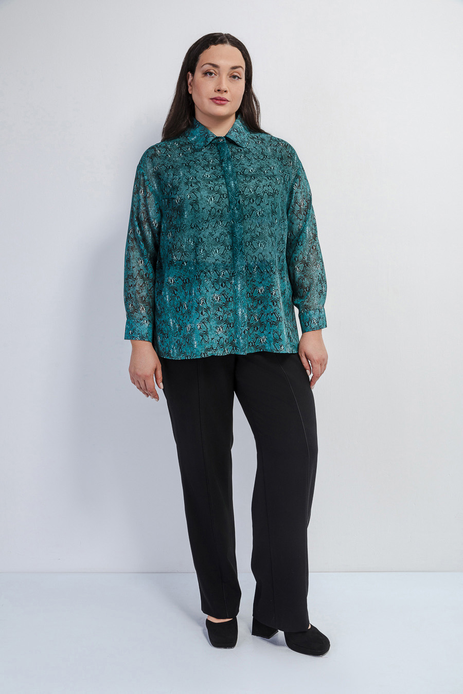 Двойная блуза с принтом