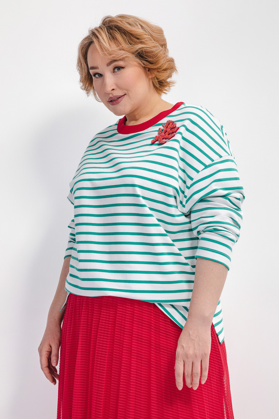 Лонгслив в полоску