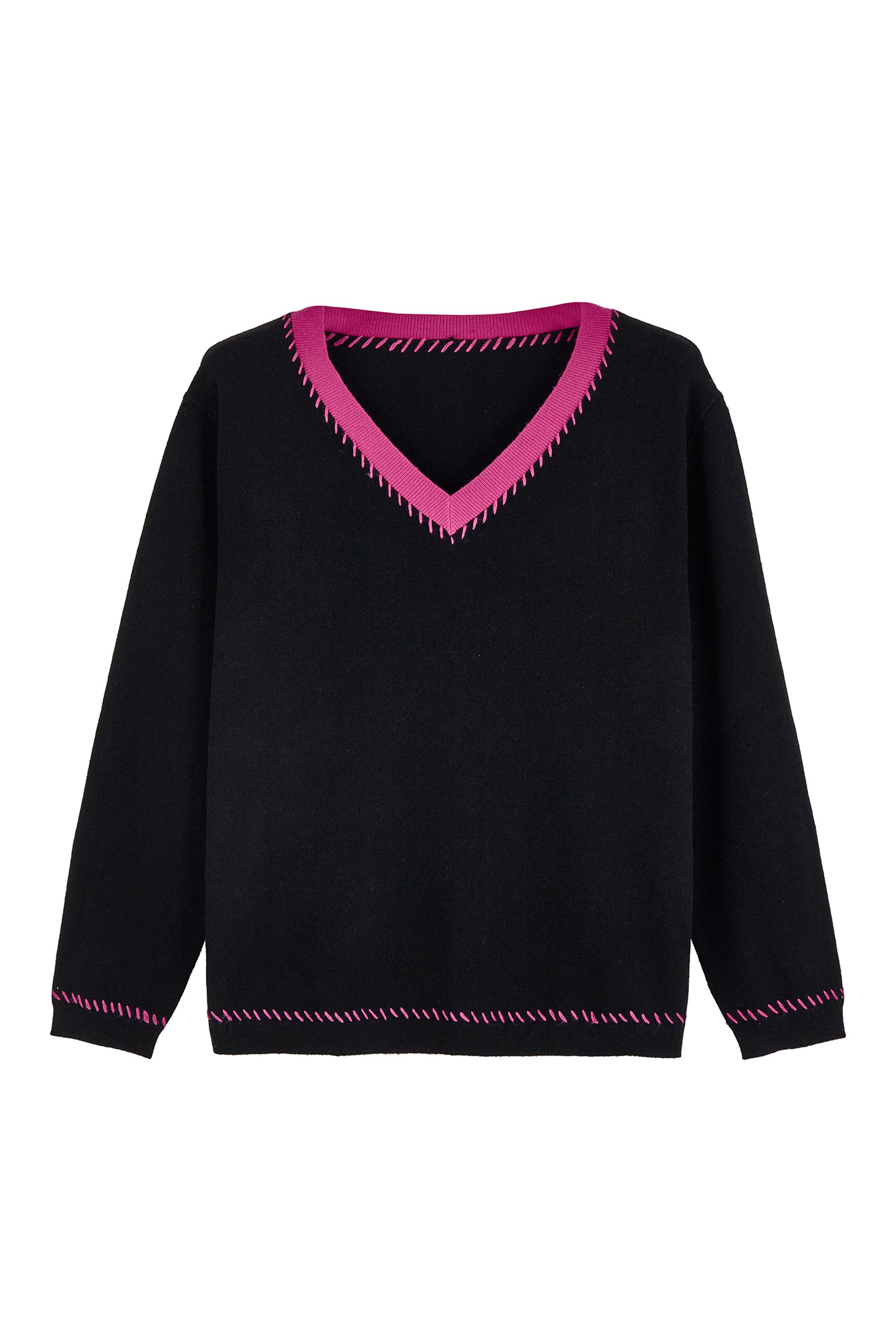 Джемпер с V-образным вырезом