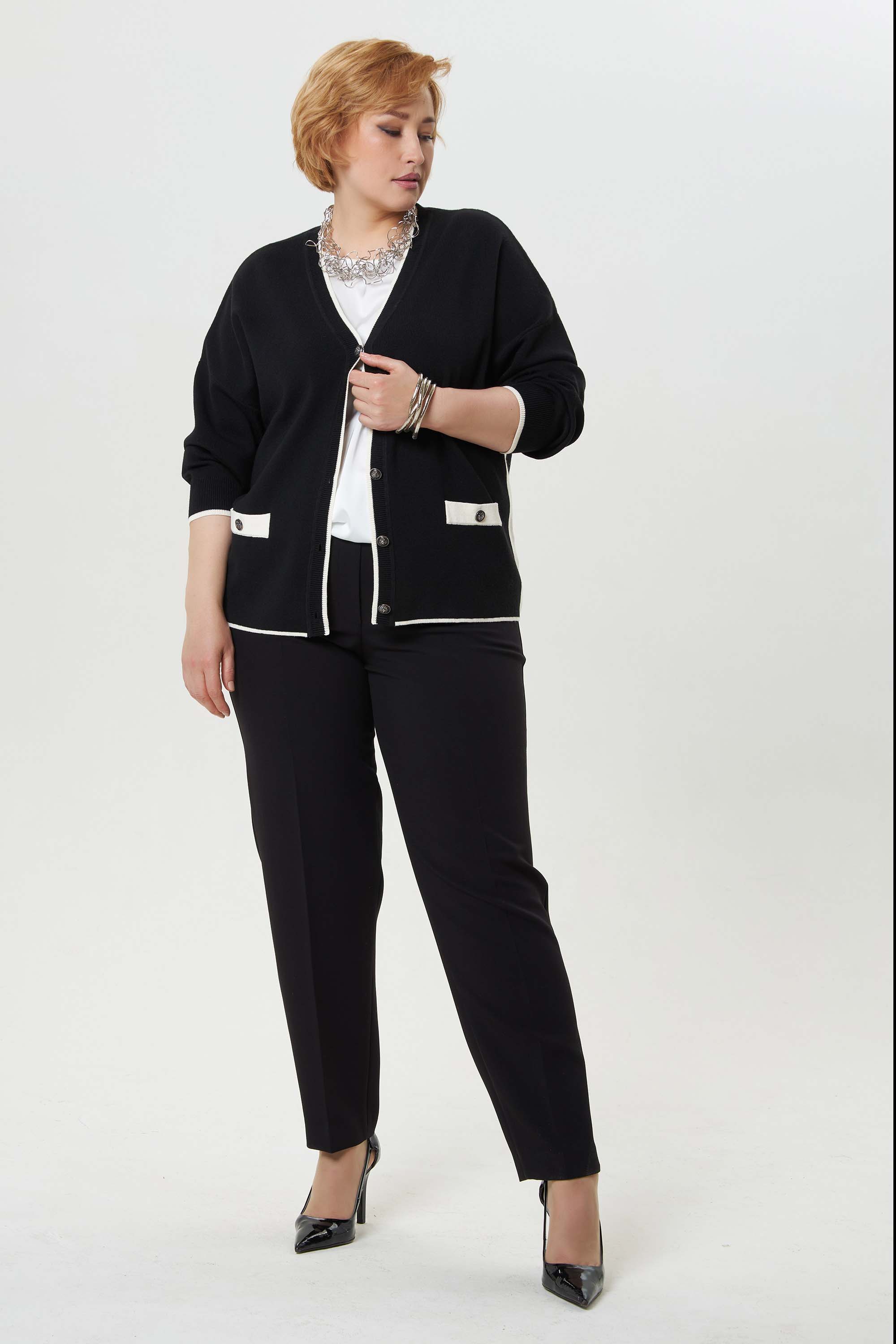 Вязаный жакет с шерстью