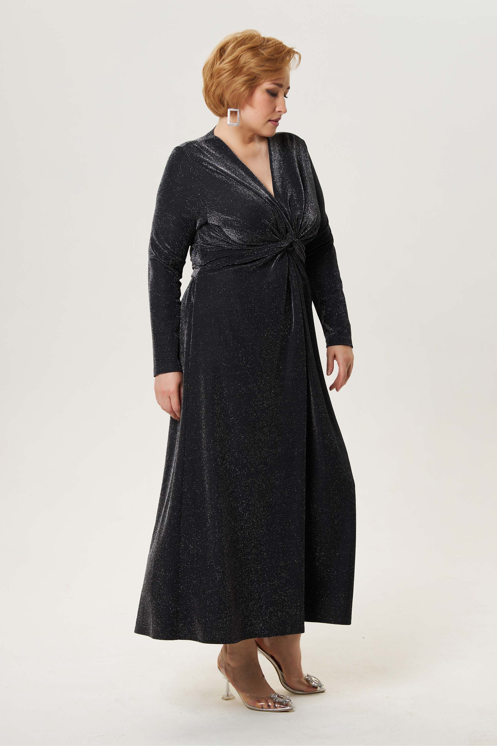 Нарядное платье с люрексом