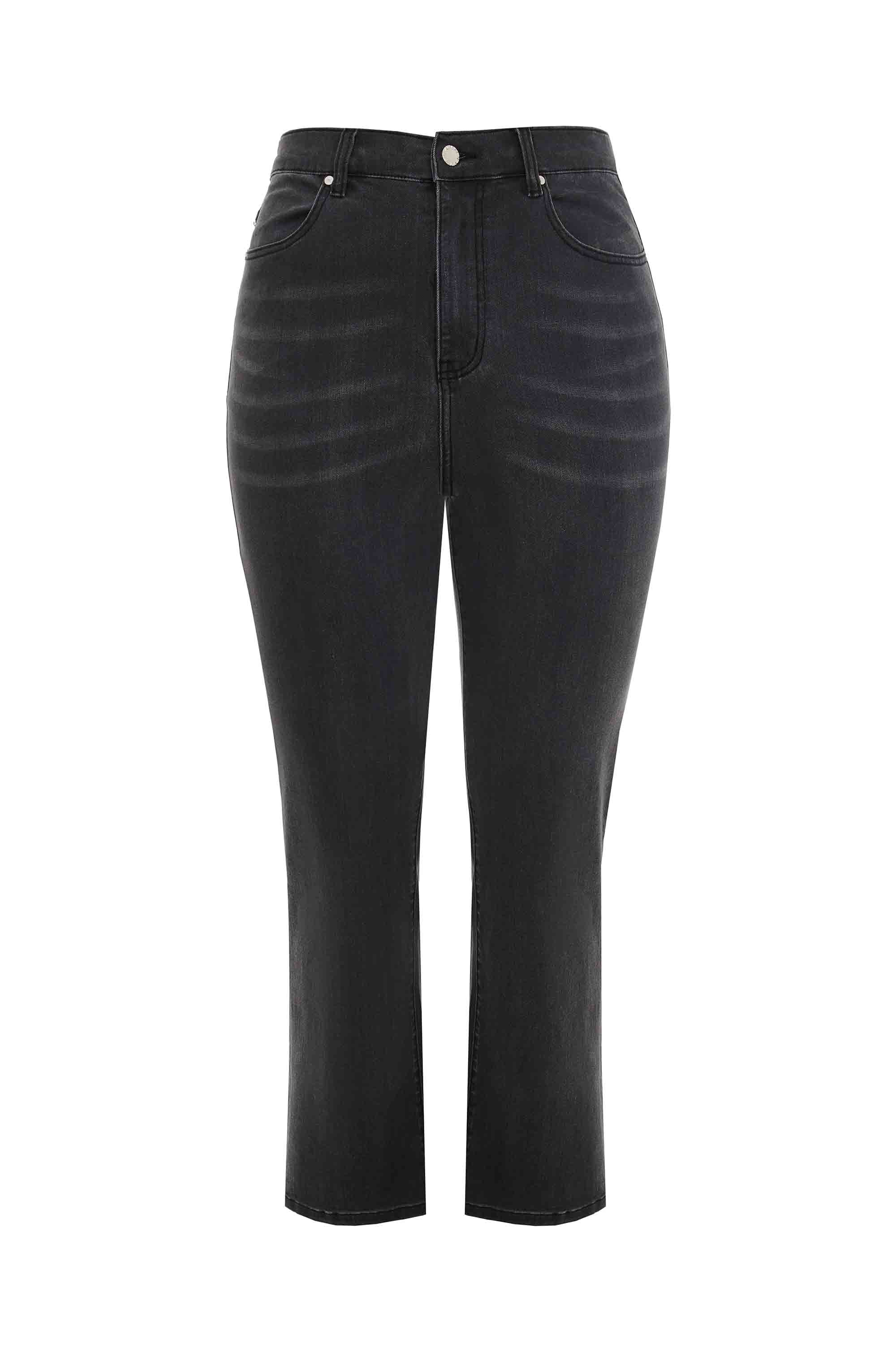 Прямые серые джинсы