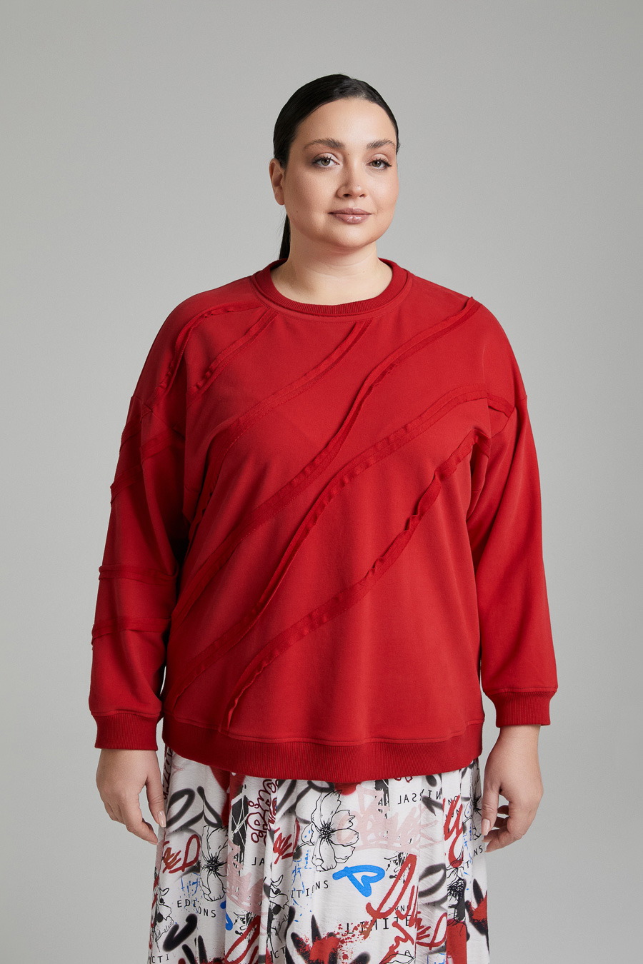 Свитшот из футера с волнами