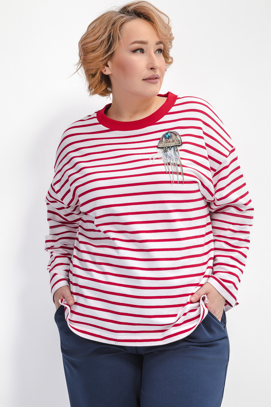 Лонгслив в полоску