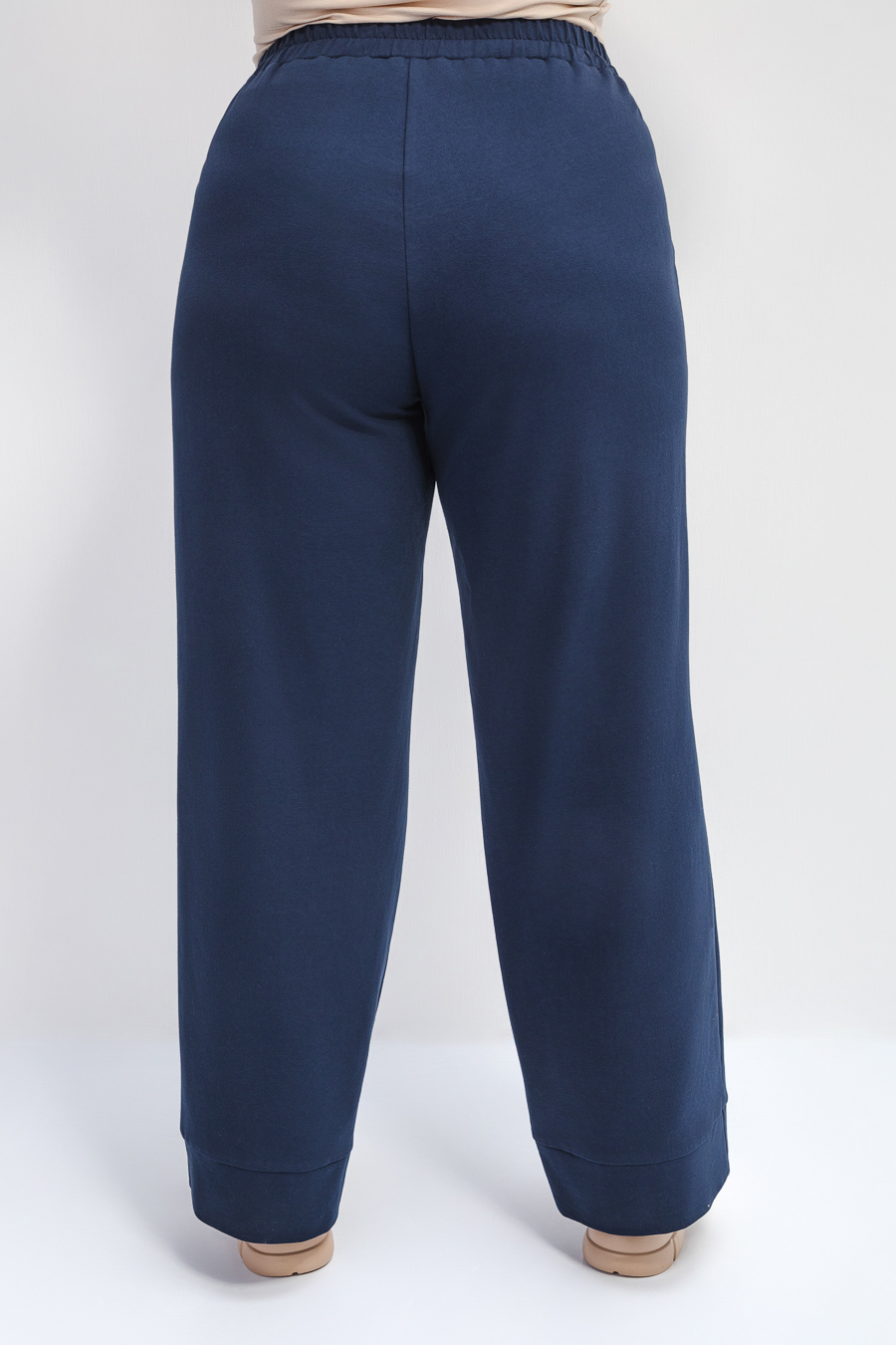 Трикотажные брюки с пич-эффектом