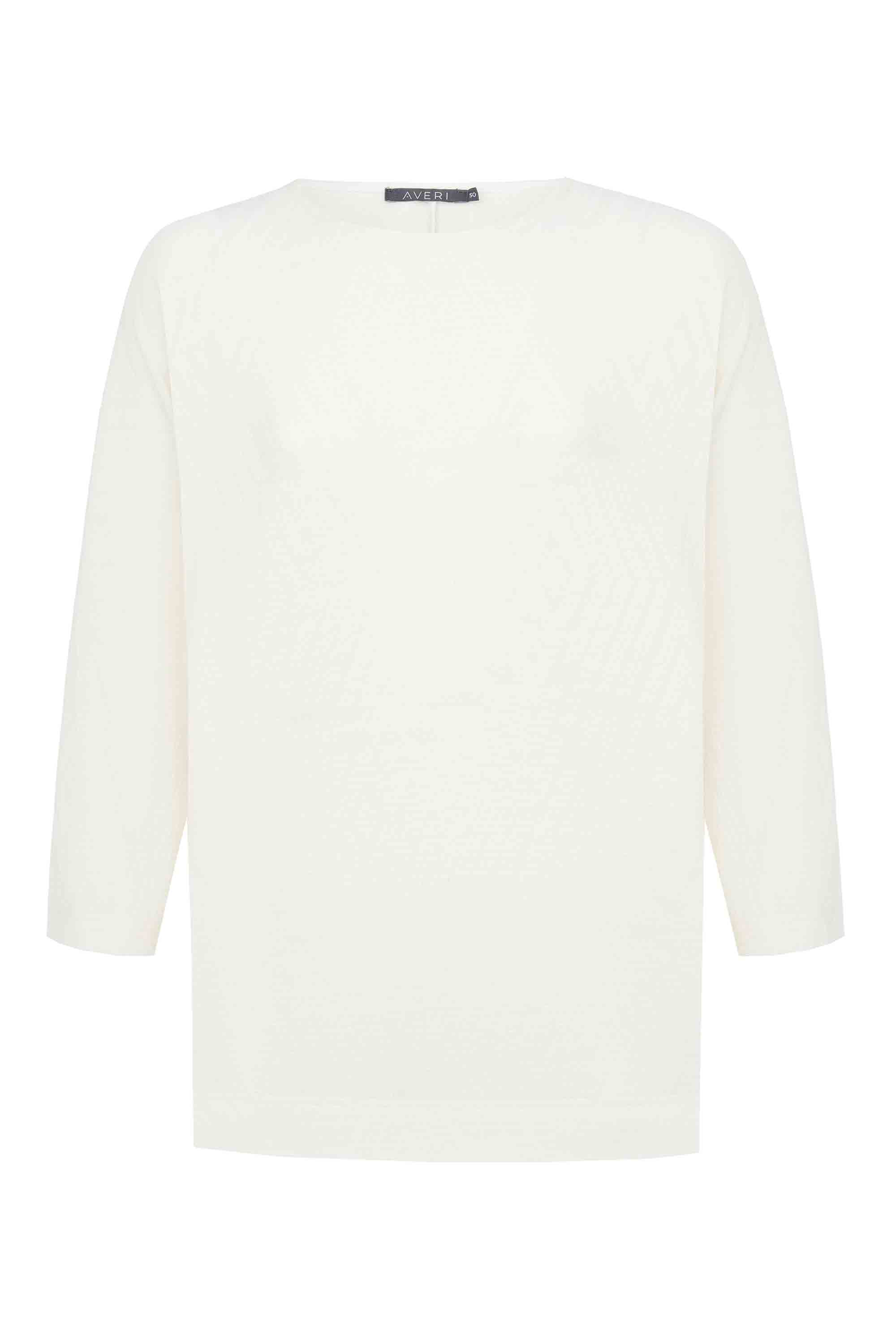 Темно-синий трикотажный лонгслив