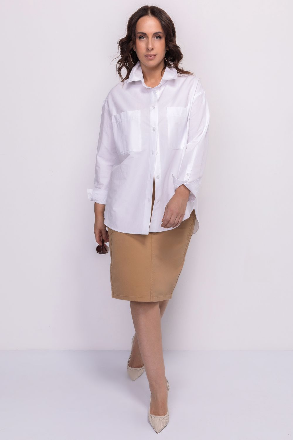 Хлопковая юбка с вышивкой