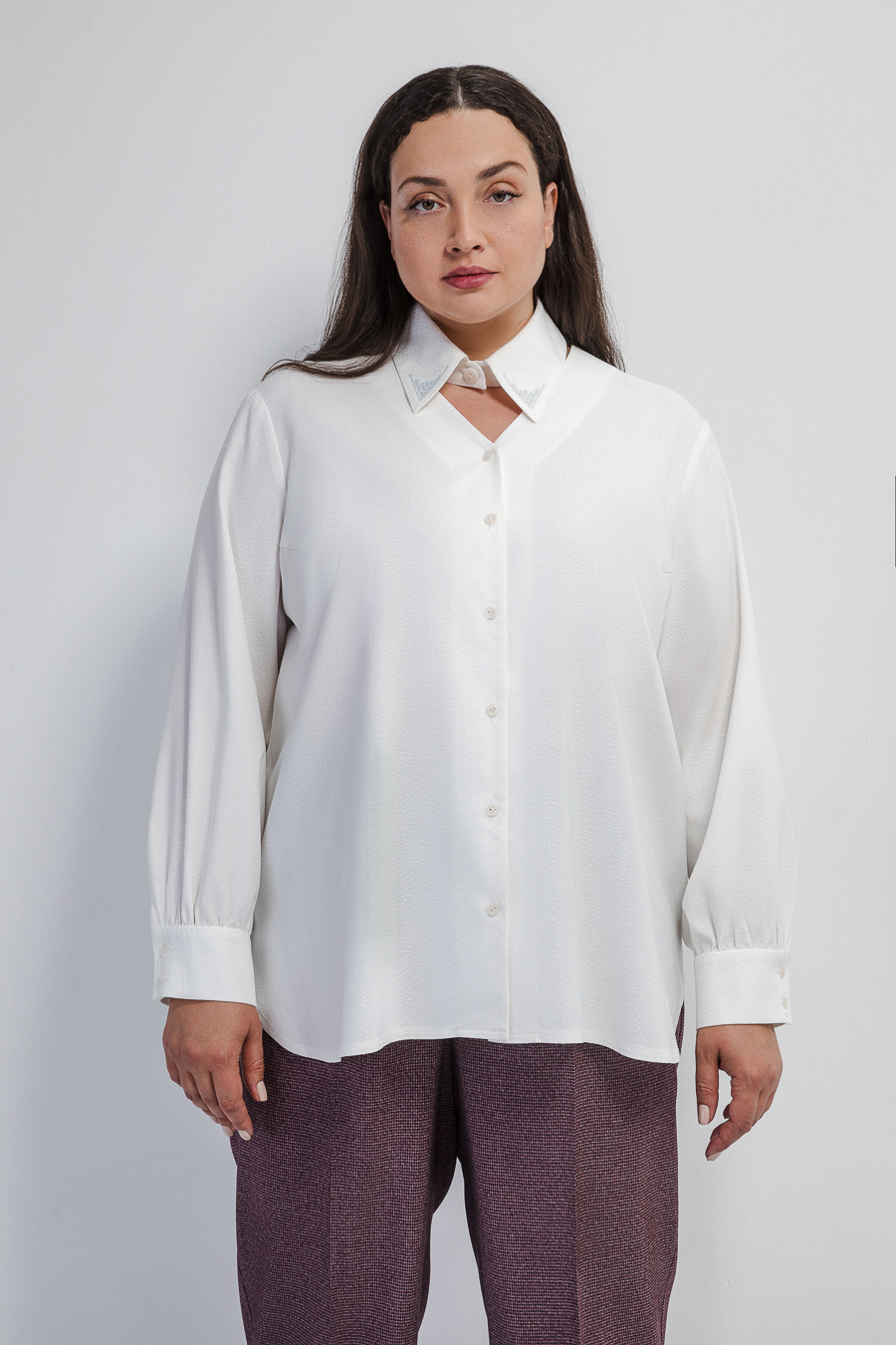 Блузка из жаккардовой ткани