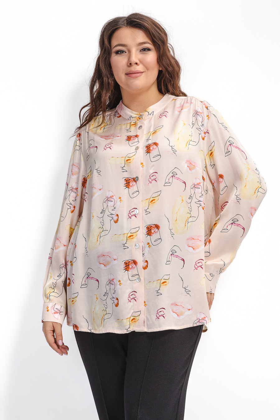 Прямая блуза из вискозы