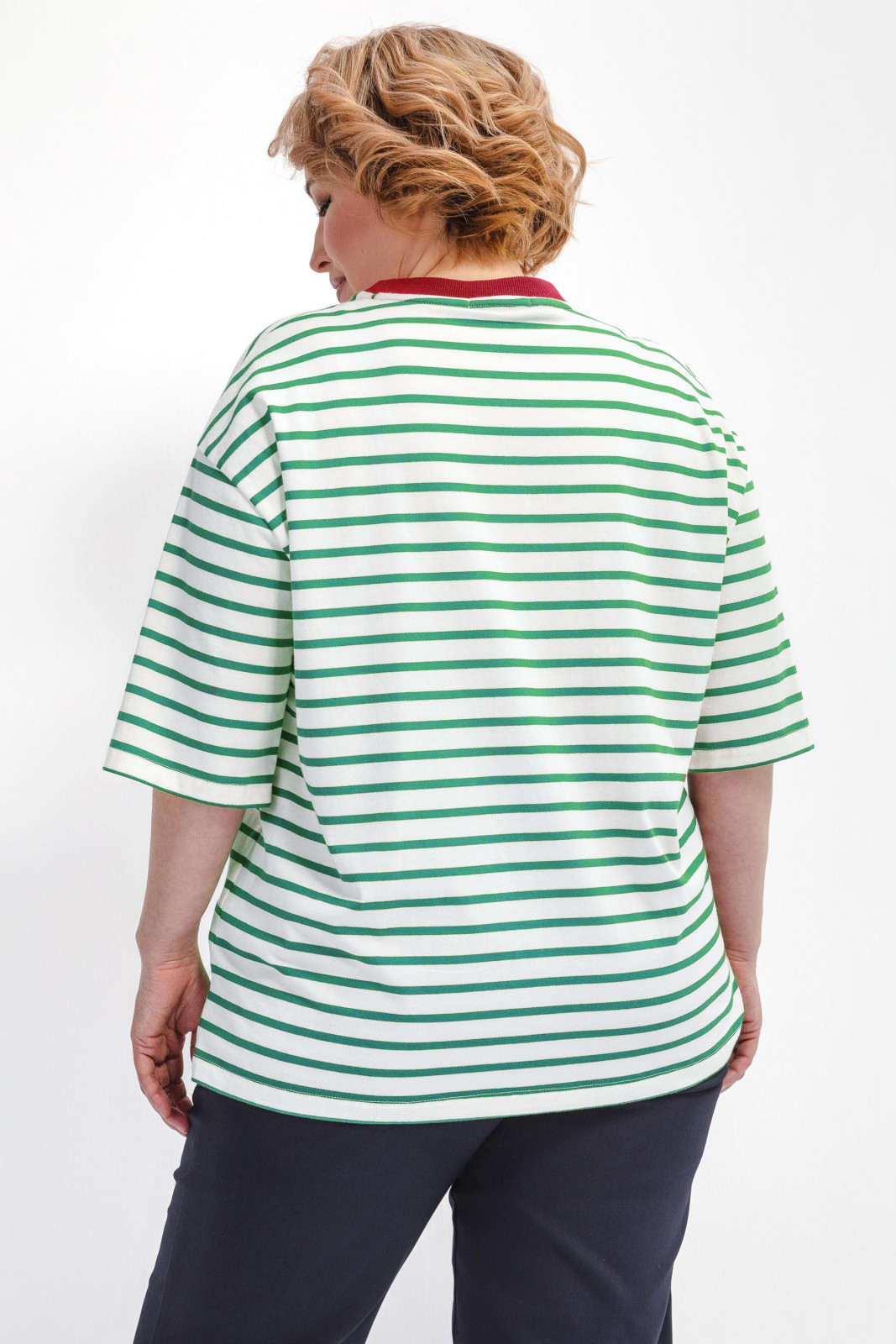 Футболка удлиненная в полоску