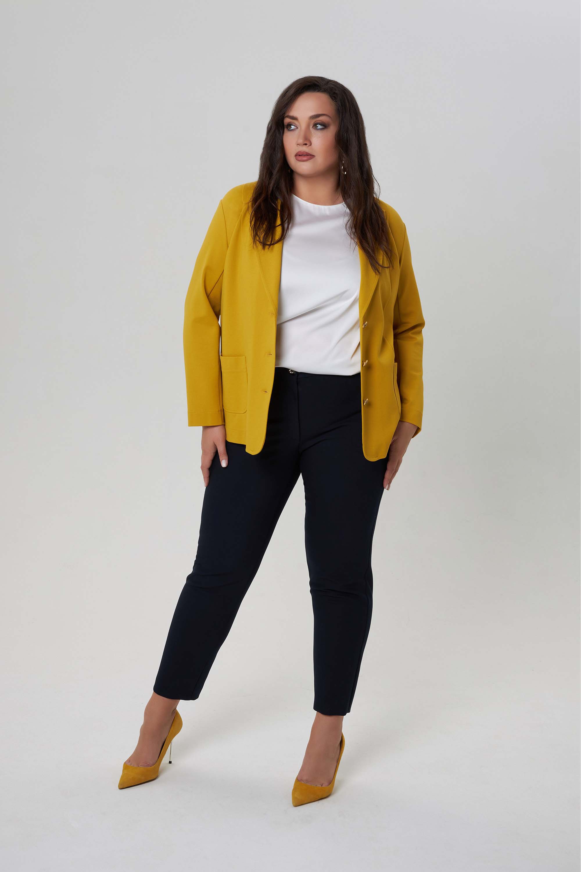 Трикотажный прямой жакет 