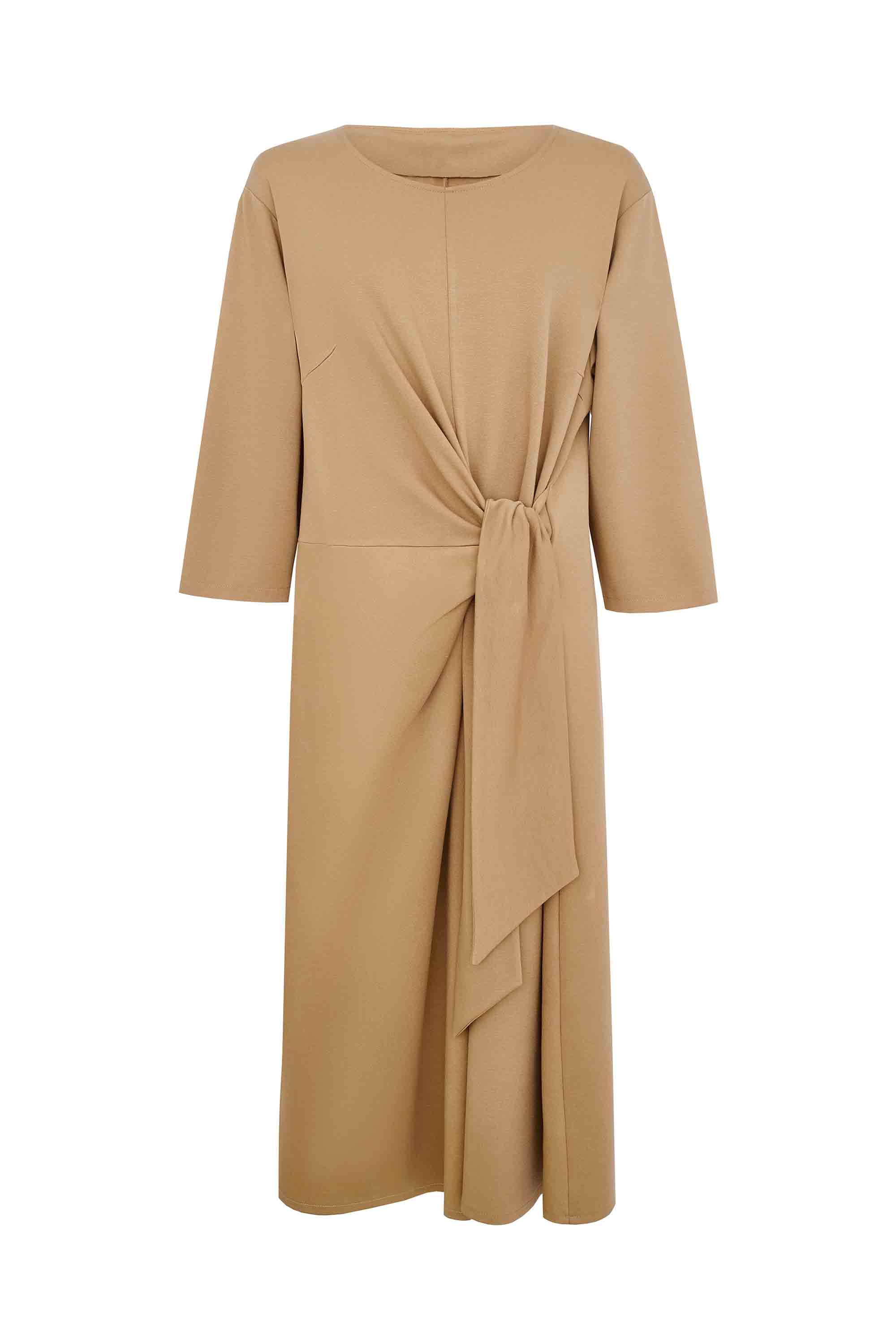 Трикотажное платье с узлом