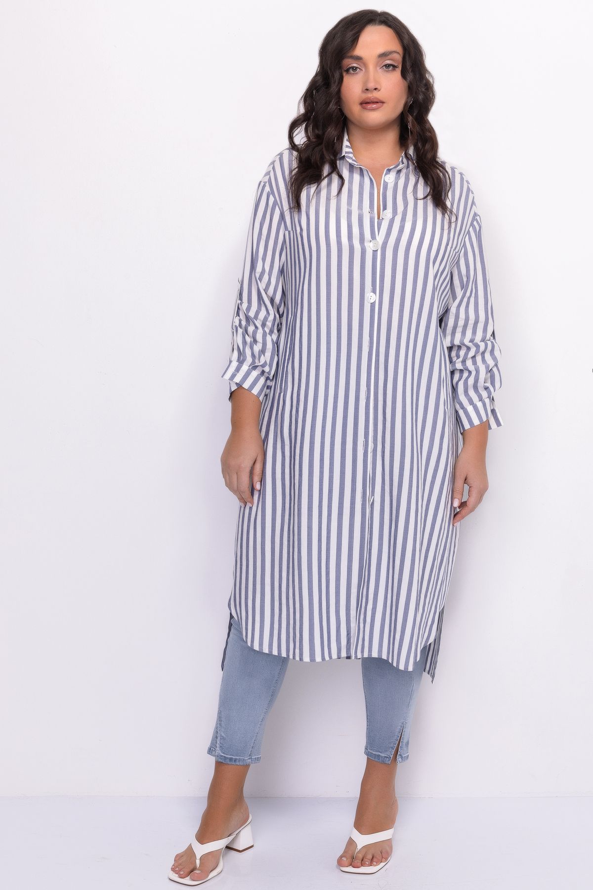 Платье-рубашка с поясом