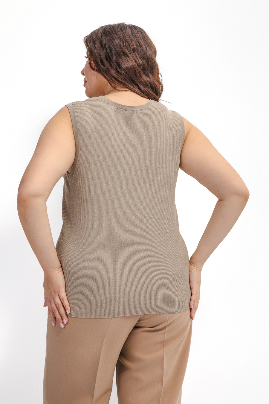 Вязаный топ с люрексом