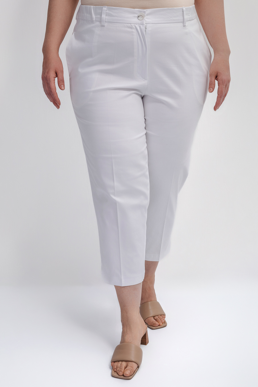 Зауженные брюки из хлопка с эластаном