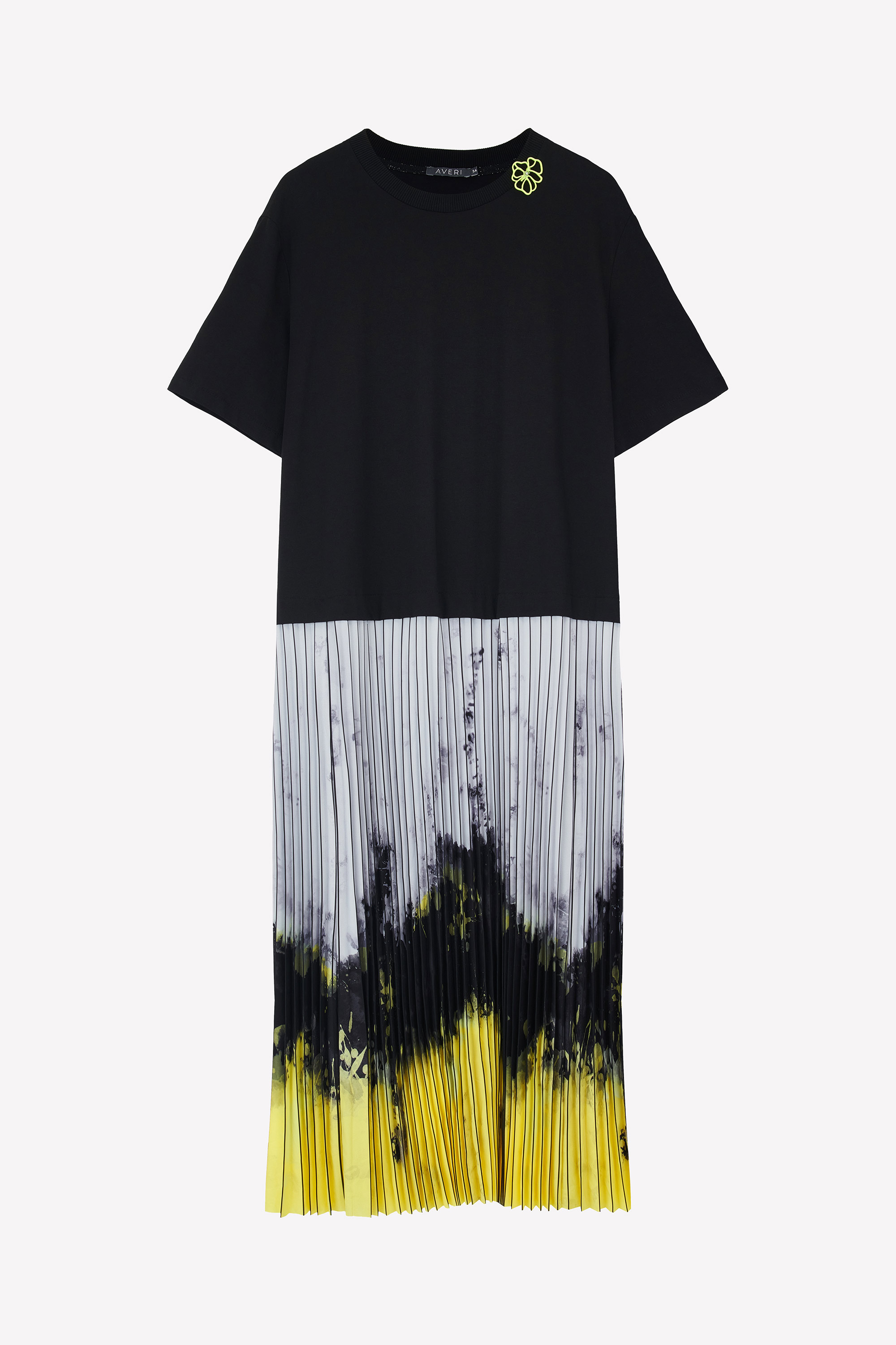 Платье с юбкой гофре