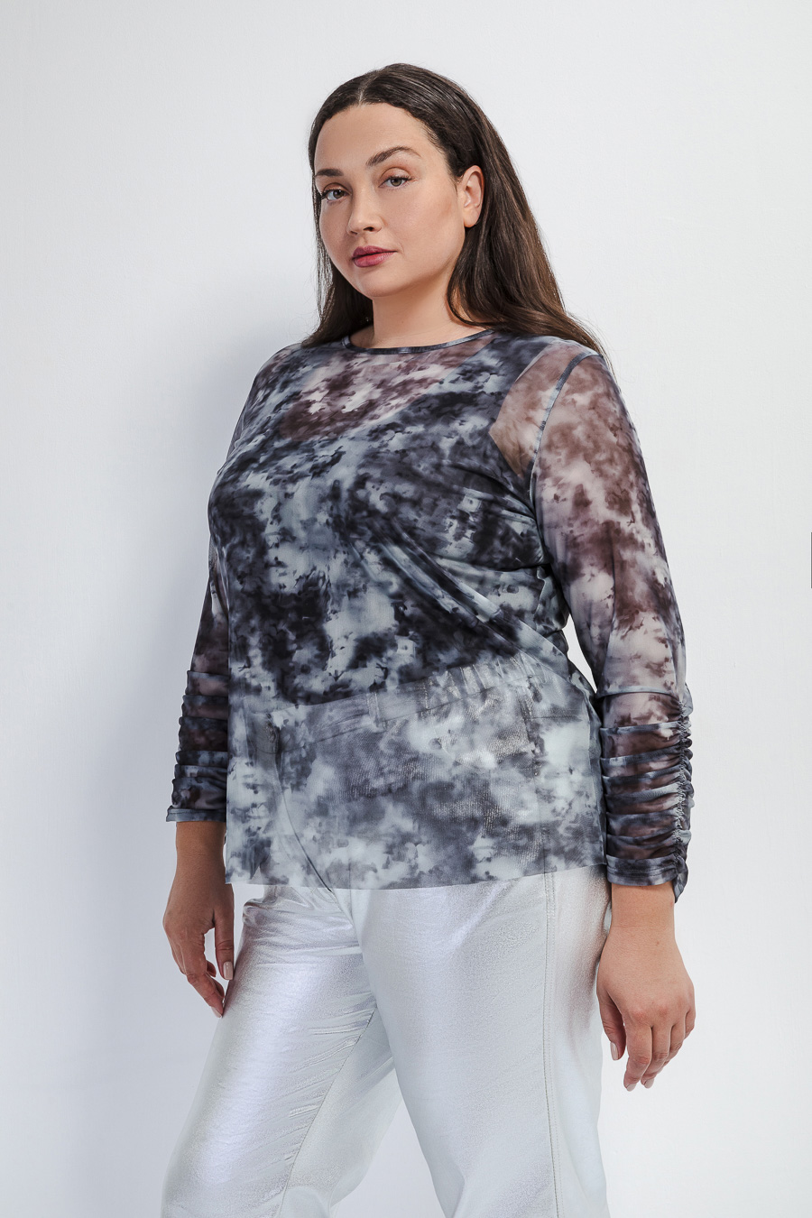 Двойная блуза с принтом